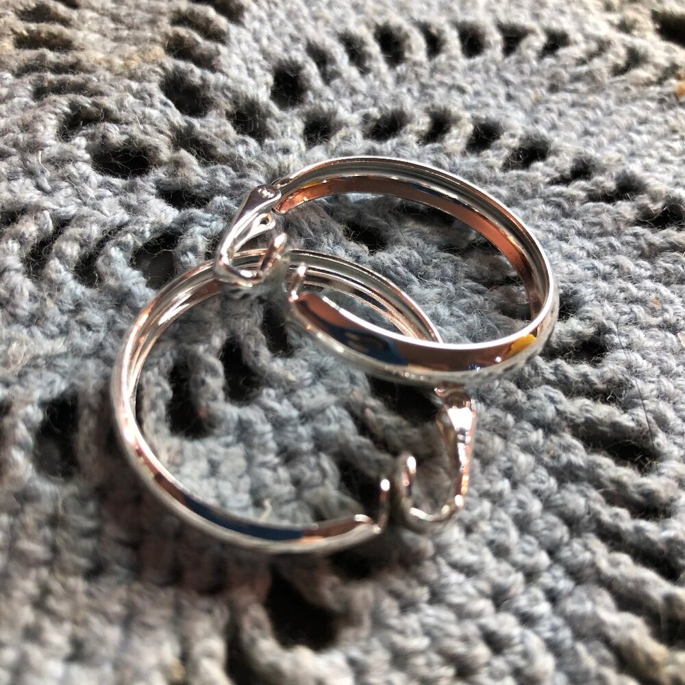 Silver-Tone Hoop Clip Earrings